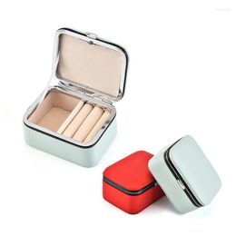 Jewelry Pouches Women Travel Ring Earriing Gift Packaging Box Mini Portable Leather Necklace Jewellery Storage Organizer Case Arriva