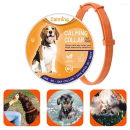 Dog Collars Pet Calming Collar Keeping Calm Outdoor Anti-anxiety Cat Neck Ring Pets Accessories Orange For 70cm