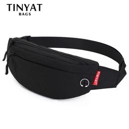 Evening Bags TINYAT Men Waist Bag Pack Purse Casual Large Phone Belt Pouch Womens Canvas Travel Fanny Banana Hip 4 Pockets 231117