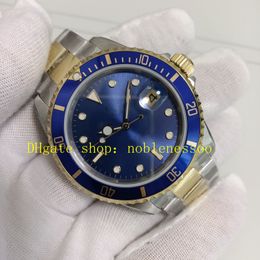 2 Color Men's Vintage Watch BP Factory Authentic Photo Men 40mm Luminous Black Blue Dial Alloy Bezel 16613 Sport 50th Anniversary BPF Automatic Antique Watches