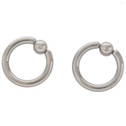 Dangle Earrings 1 Pair Stainless Steel Captive Bead Ear Rings Hoop BCR Studs Piercing Jewellery Colour 6g(4mm)x16mm