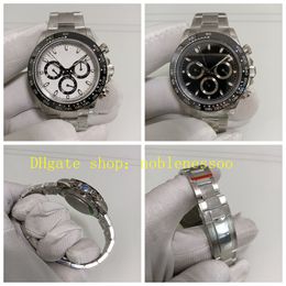 26 Style 904L Steel Automatic Chronograph Watch Mens 40mm 116500 White Panda Dial Black Ceramic Bezel Gold 116515 Everose 7750 Movement Chrono Sport Watches