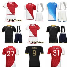 2023 2024 AS Monaco BEN YEDDER Soccer Jerseys MINAMINO BOADU GOLOVIN 23 24 maillot de foot VOLLAND EMBOLO Flocage JORGE Kids DISASI FOFANA Football Shirt DIATTA