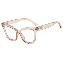 New cat-eye glasses trend Europe and the United States network red mirror fashion tr90 anti-blue light glasses box