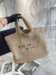 Summer Fashion Portable straw Beach tote Bag Grass Designer Woven Beach Bag Leisure Bag. Lafite Grass Represents