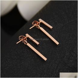 Dangle & Chandelier Fashion Simple T Bar Drop Earring For Women Geometric Ear Jacket Earrings Wedding Drop Delivery Jewellery E Dhgarden Ot5Wd