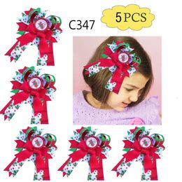 Headwear Hair Accessories free 5pcs -E christmas inspired hair bows Christmas hair clips santa clause big hair accessories snowman headbands 231118