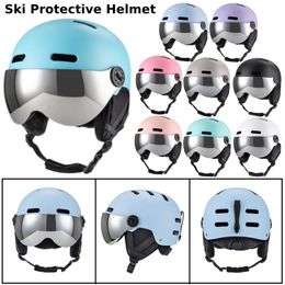 Ski Helmets Winter Skiing Helmet Windproof Snowboard Helmet With Goggles Motorcycle Skateboard Helmet Sport Ski Helmets Skiing Accessories 231116