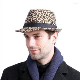 Berets Leopard Print Unisex Fashion Jazz Hat Korean Version Spring Autumn Sexy Casual Top Adult Cap