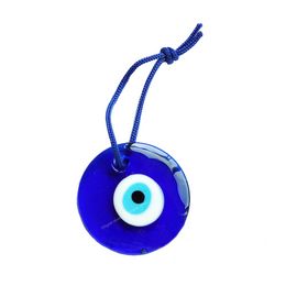 Glass Blue Turkish Evil Eye Pendant Wall Hanging Decor Rope Chain Simple Decoration for Home Living Room Car LE715 Fashion JewelryKey Chains