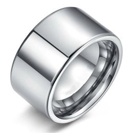 Band Rings Simple 10Mm Wide Large Titanium Steel Face Ring For Men Super Sier Color Mens Big Finger Rings Wedding Jewelry Dr Dhgarden Otqx1