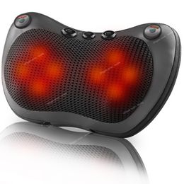 Relaxation Massage Pillow Vibrator Electric Neck Shoulder Back Heating Kneading Infrared therapy head Massage Pillow Massage RelaxationMassage Pillow Beauty