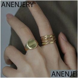 Band Rings Fashion Irregar Round Circle Geometric Ring Gold Sier Color Open Finger Rings For Women Men S-R715 Drop Delivery J Dhgarden Ot8G3