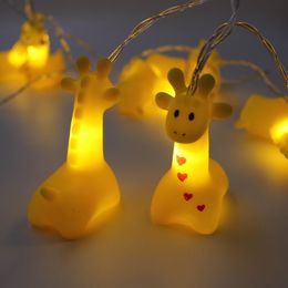 Lamps Shades Silicone Animal Led String Lights Battery Powered Garland for Christmas Baby Room Decorative Navidad Natal Gifts Year Decor 230418