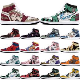 DIY classics Customised shoes sports basketball shoes 1s men women antiskid anime loafers Versatile Customised figure sneakers 36-48 321501