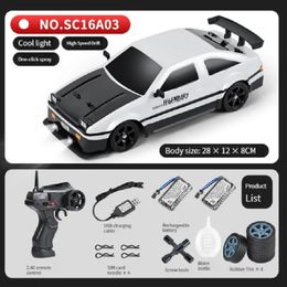 Electric/RC Car 2.4G Drift Rc Car 4WD High Speed RC Drift Car Toy Remote Control Model Vehicle Car RC Vehicle Toy with Light Spray for Child 231118