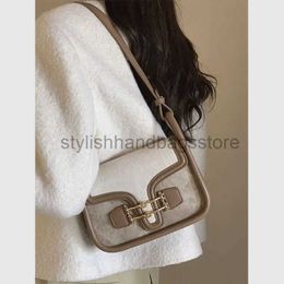 Shoulder Saddle Women's 2023 New Vintage Nice Designer Single Crossbody Bag Fasion Contrast Colour Bagsstylishhandbagsstore