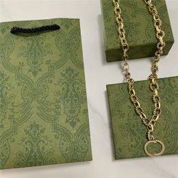 brand Jewellery Letter Chain Necklaces Interlocking Letters Pendant Necklace Designer Everyday Versatile Pendants Jewellery