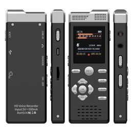 Digital Voice Recorder Activated Dual Microphone Recording Password Protection Line in T MARK MP3 Music Player Dictaphone 231117