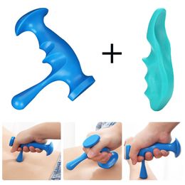 Full Body Massager T shaped Thumb Finger Pressure Press Trigger Point Manual Physiotherapy Tools Deep Tissue Relax Pain Relief 231113