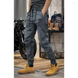 Men's Pants Men Joggers Cargo Multi-pocket Elastic Waist Haren Casual Hip Hop Streetwear Sweatpants Pencil Techwear