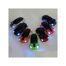 Mice Wireless 2.4Ghz Car Mouse 3D Optical Sports Shape Receiver Usb For Pc Laptop Drop Delivery Computers Networking Keyboards Inputs Dhgml