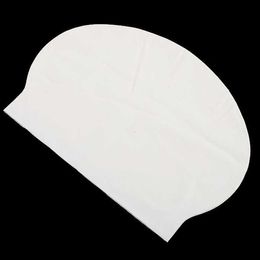 Swimming caps White Latex Flexibility Swimming Pool Caps for Women Men Silicone Swim Hats Wears Bathing Cap Protect Ears Hair Unisex Adult P230418nice