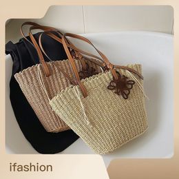 Summer Beach Bag Handmade Large Straw Tote Bag Womens Handbag