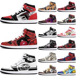 DIY classics Customised shoes sports basketball shoes 1s men women antiskid anime Versatile figure sneakers 36-48 408051