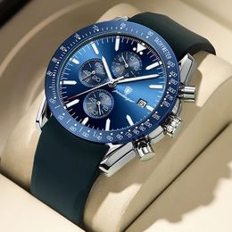 Wristwatches POEDAGAR Silicone Sport Watches For Men Waterproof Luminous Multifunction StopWatch Quartz Watch Man Cool Gift Clock Reloj Hombr 231118