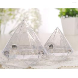 Gift Wrap Candy Box Diamond Boxes Party Wedding Containers Container Clear Decorations Storage Plastic Case Sugar Makeup Jars Shaped