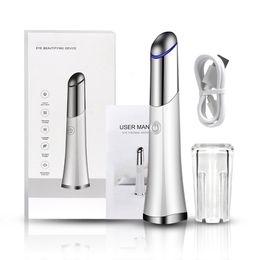 Face Massager Electric Eye Pen LED Pon Therapy Vibration Heated Antiaging Wrinkle Removal Device Dark Circle Puffiness Skin Care 230418