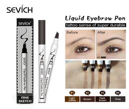 Eyebrow Pen Waterproof 4 Fork Tip Eyebrow Tattoo Pencil Cosmetic Long Lasting Natural Dark Brown Liquid Eye Brow Pencil Tint Makeu9918345