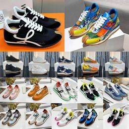 Designer shoes Flow running shoes mens trainers womens sneakers soft upper and honey rubber waves sole top cowhide sanded casual shoes C111801