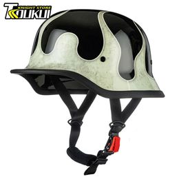 Cycling Helmets Retro Helmet Motorcycle German Vintage Moto Tactical Half Scooter Motorbike Men Women 231117