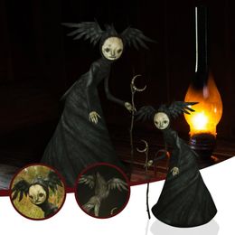 Decorative Objects Figurines Halloween Witch Figurine Statue Resin Creepy Sculptures Garden Decoration for Home Patio Yard Lawn Porch Ornaments 231117