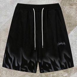 Men's Shorts High Quality Suede Men's 2023 Summer Printing Men Sweatpants Social Club Outfits Short Hombre Casual Pants Black