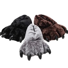 Slippers Unisex y Bigfoot Shoe's Bear Paw Couples Male Slipper Home Indoor Furry Slides Size 3543 Women's Shoes 231117