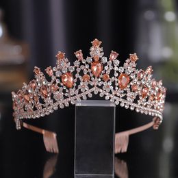 Hair Clips & Barrettes Wedding Crown Crystal Rhinestones Tiara Bridal Exquisite Headband Accessories Headpieces