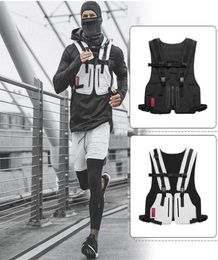 Function Tactical Vest Street Style Chest Bag Vest Outdoor Hip Hop Sports Fitness Men Reflective Top Cycling Fishing Vest Rig Phon5803926