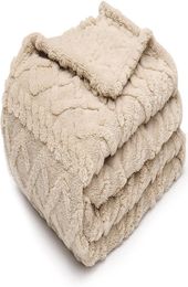 Sherpa wool cover blanket fashion design super soft fluffy warm comfortable plush plush suitable for sofa living room bed1090518