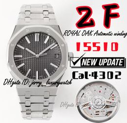 ZF Luxury Men's Watch 15510 Full series 50th anniversary 41mm all-in-one Cal.4302 Mechanical movement. Fine ground 316L steel case, strap gary