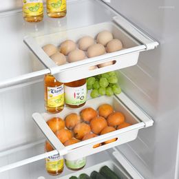 Storage Bottles 12 Grids Refrigerator Food Containers Clips Egg Box Fruit Drawer Crisper Tray Kitchen Organizer