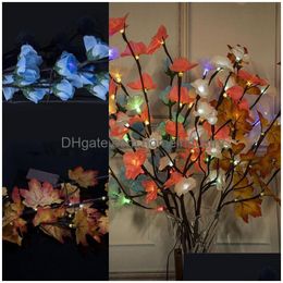 Party Decoration Led Coloured Lights Ins Simated Branch Battery Box Colorf Lamp Interior Artificial Flower Lamps Selling 12 5Wc L1 Dr Dhbyb