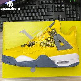 4S Basketball Shoes 4 Designer Shoe Fourth Generation Sneakers Men University Blue Black White Cat Mocha Wheaten Olive Green Doodle Grey 212