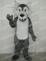 Halloween Gray Wolf Mascot Costumes Cartoon Theme Character Carnival Unisex Adults Size Outfit Christmas Party Outfit Suit For Men Women