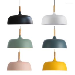 Pendant Lamps Modern Colour Macarone Light Restaurant Coffee Shop Iron Lampshade Hanging Lamp Dinning Room Lamparas Furniture Led