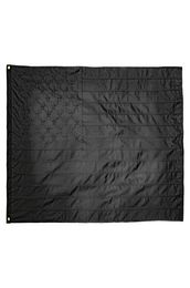 JOHNIN 3x5Fts Nylon Embroidery All Black American Flag Heavy Duty Sewn Stripes United States US USA No Quarter Will Be Given8952532