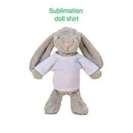 Camisa de poliéster em branco para sublimação, brinquedos de pelúcia, logotipo personalizado, impressão por sublimação, pano fotográfico para urso de pelúcia, coelho comedor 1114