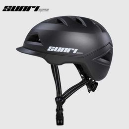 Cycling Helmets SUNRIMOON Bicycle Helmet Electric Car Helmet Adult Universal Integrally-molded Car Motorbike Helmet Men's Capacete Ciclismo P230419